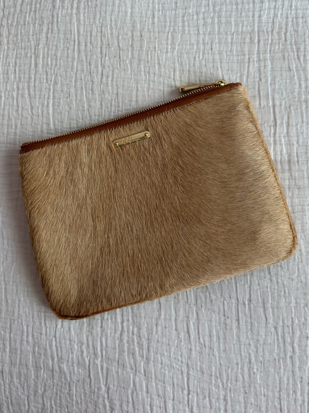 Gigi New York haircalf clutch